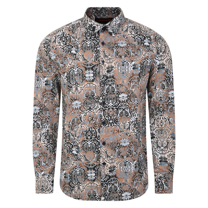 Etched Print Long Sleeve Shirt
