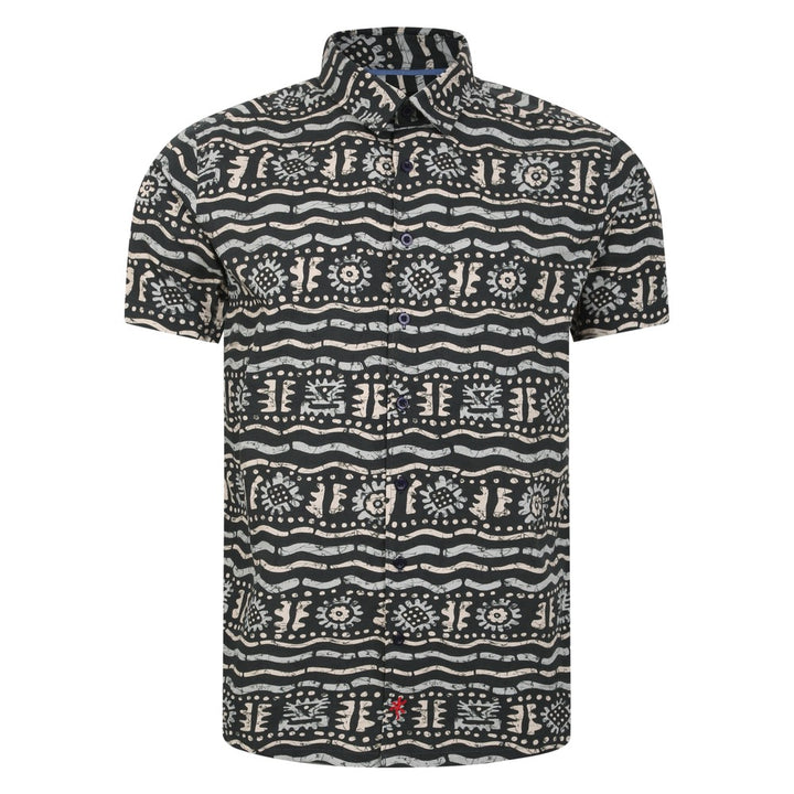 Wave Print Short Sleeve Shirt