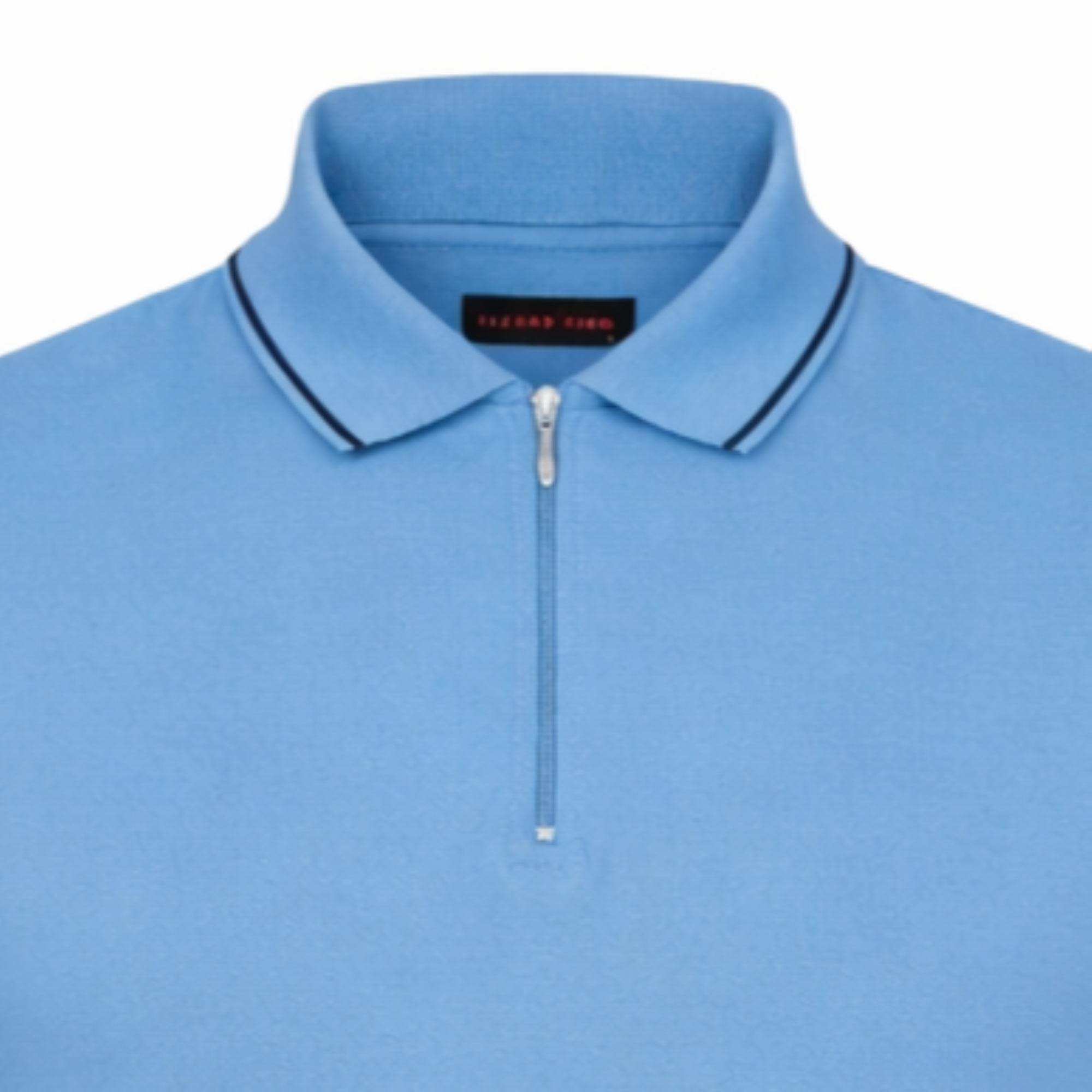 Blue Zipper Polo