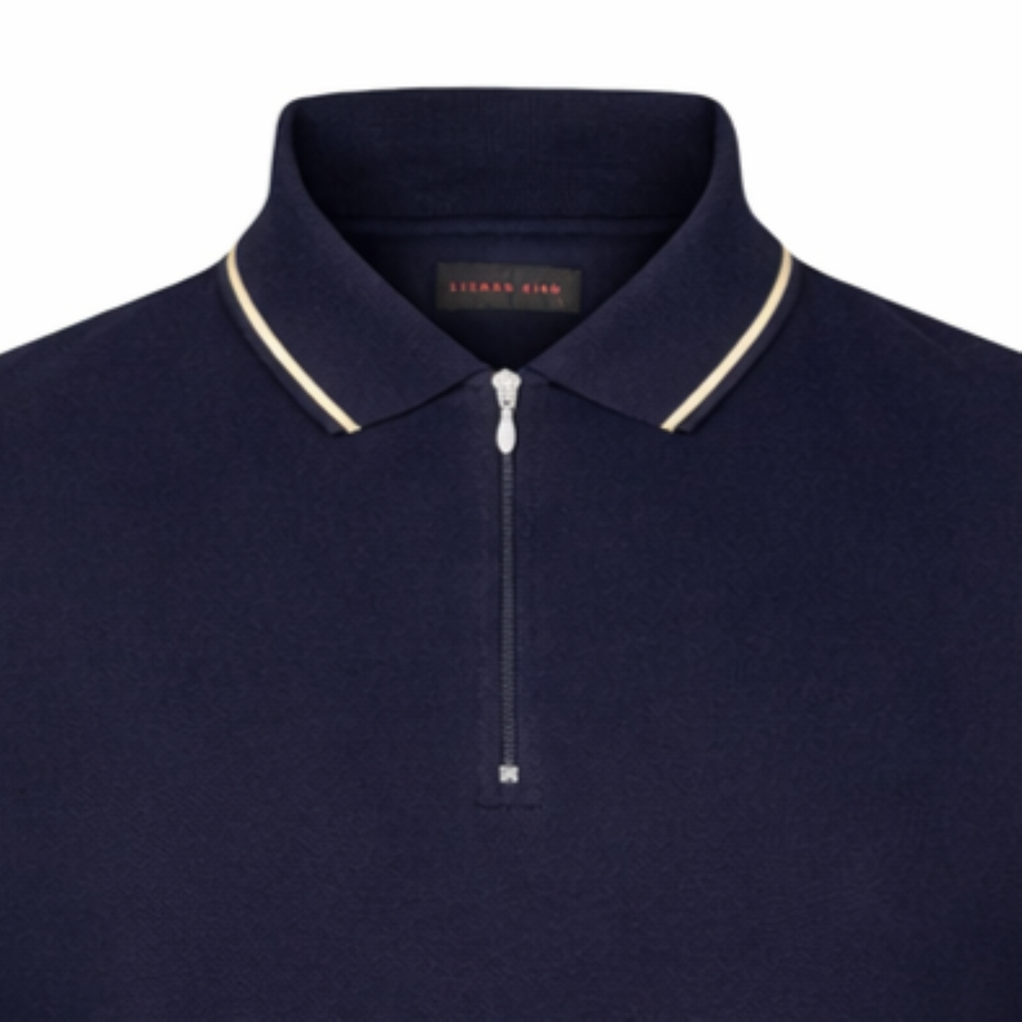 Navy Zipper Polo