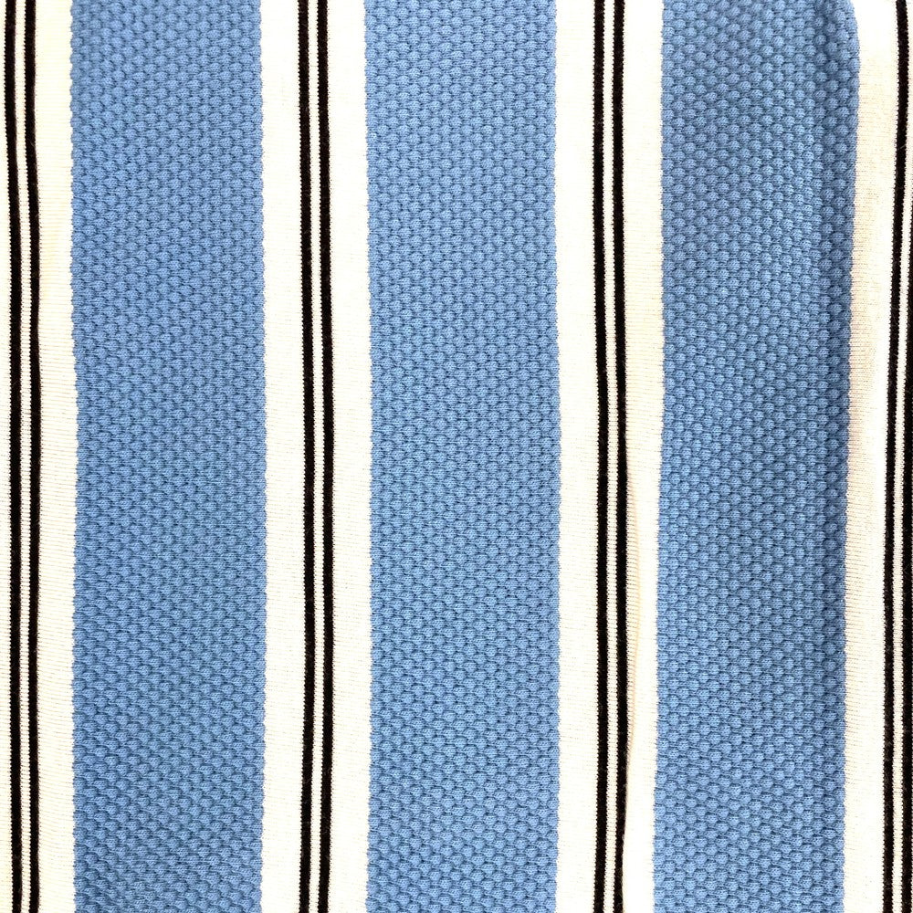 Vertical Stripe Polo Shirt - Sky