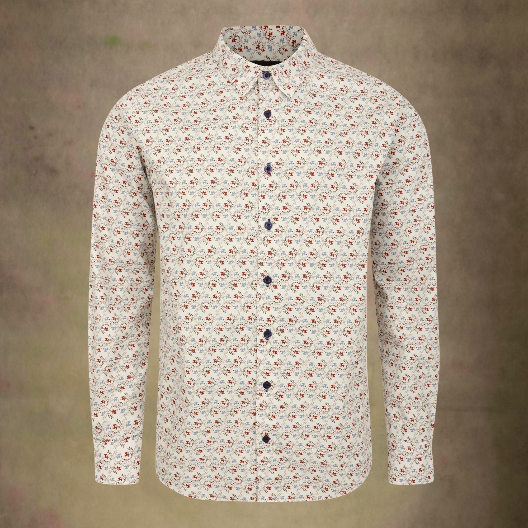 Fleur Print Long Sleeve Shirt