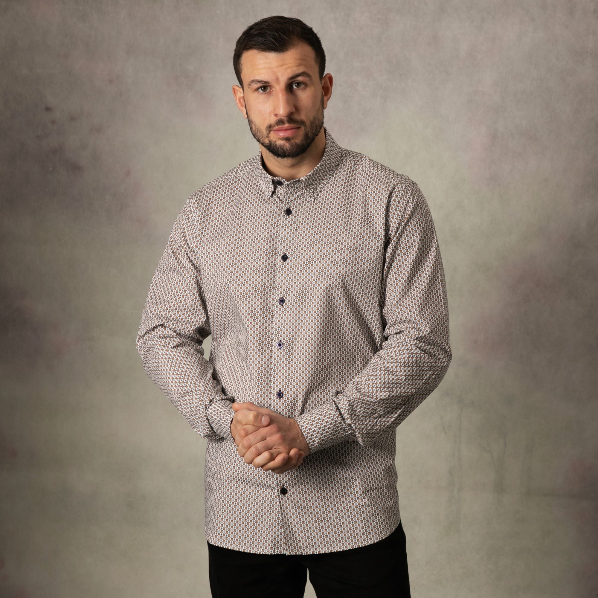 Geo Print Long Sleeve Shirt