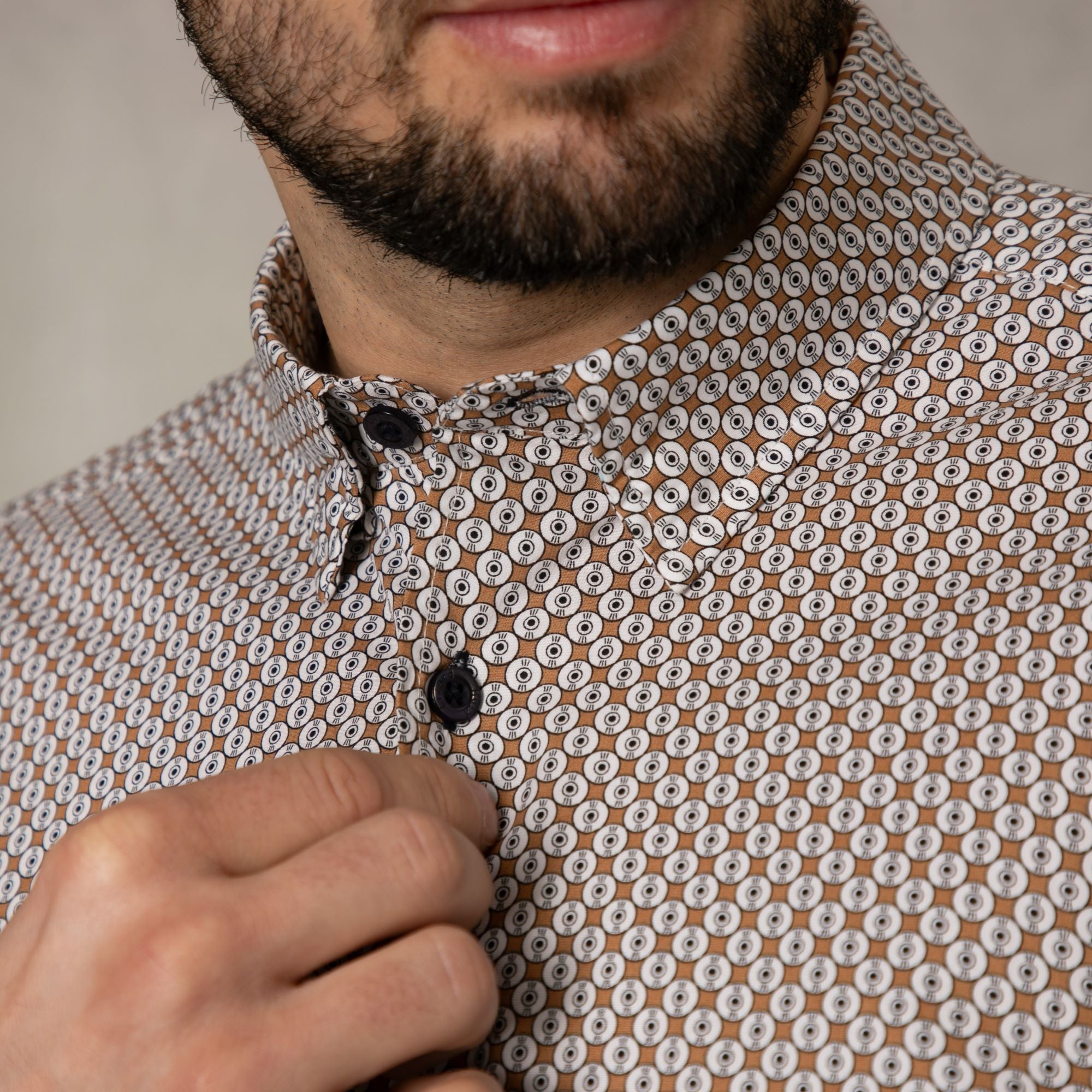 Geo Print Long Sleeve Shirt