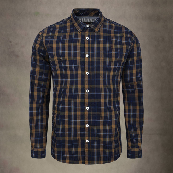 Gold Check Long Sleeve Shirt
