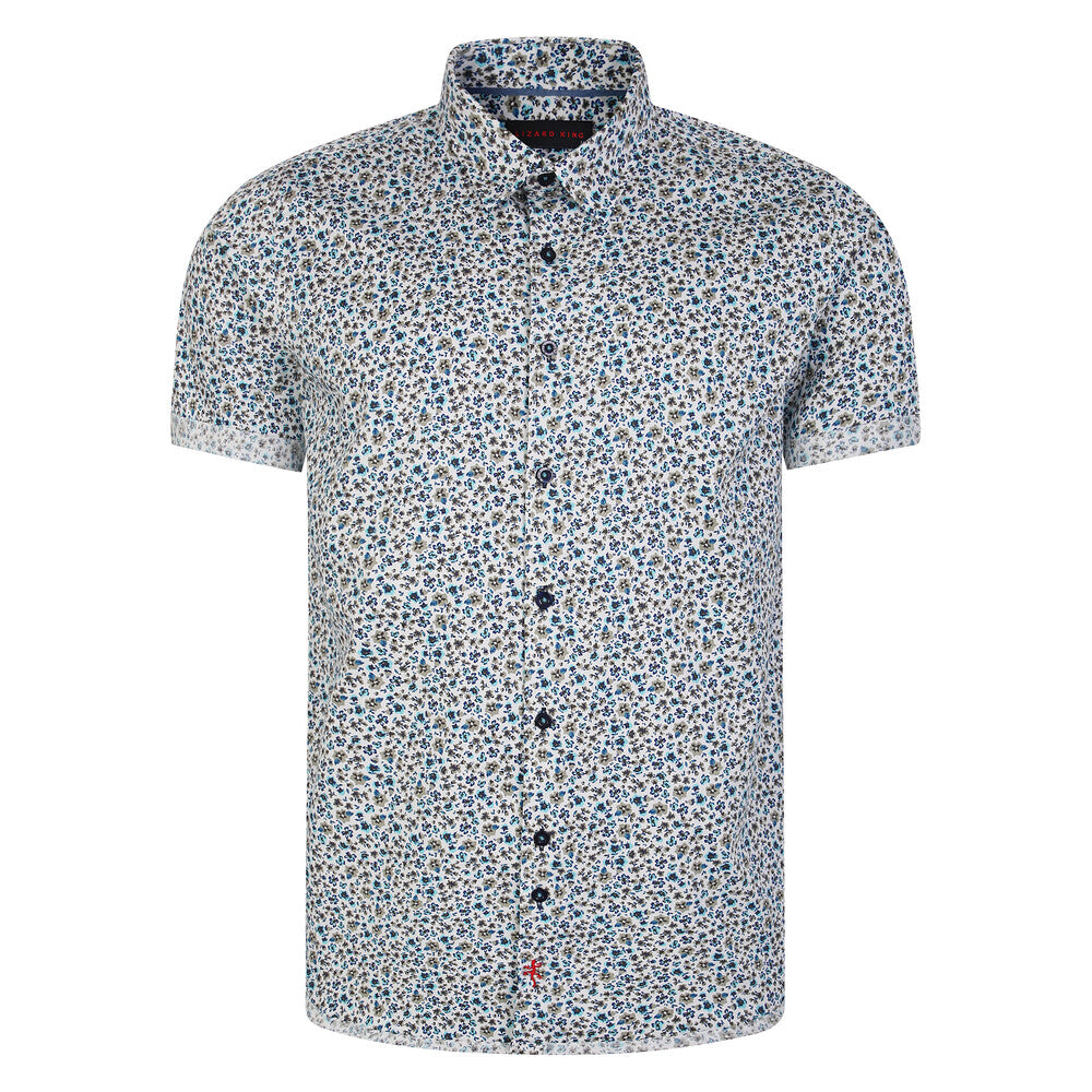 Flower Print Short Sleeve Shirt